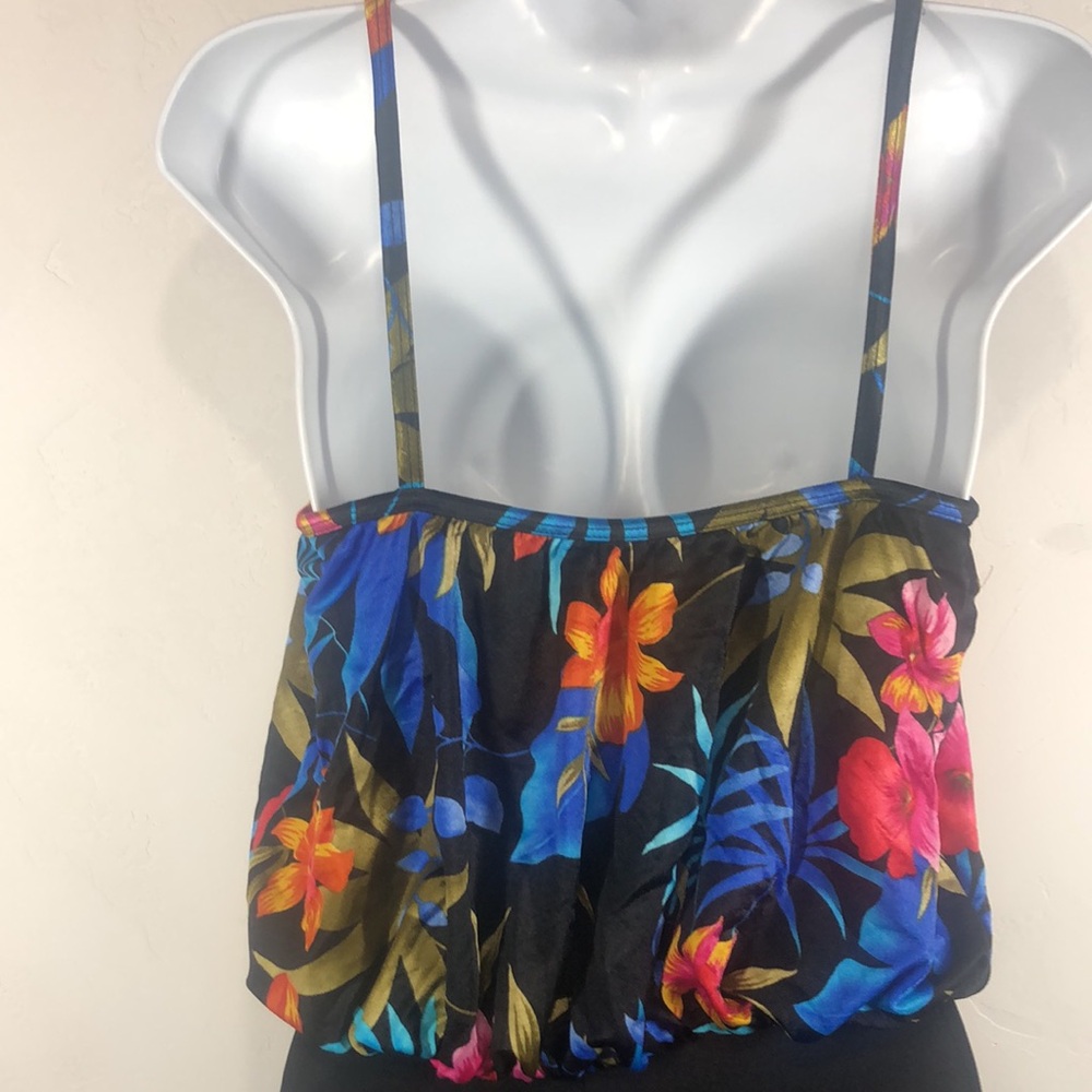 Vintage Robby Len tropical one piece swimsuit size 10 - Picture 7 of 12
